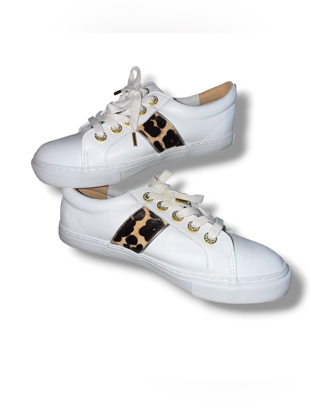 LILLY PULITZER – Lux Hallie Leopard Sneaker – Resort White – Women’s Size 10 - Picture 2 of 14